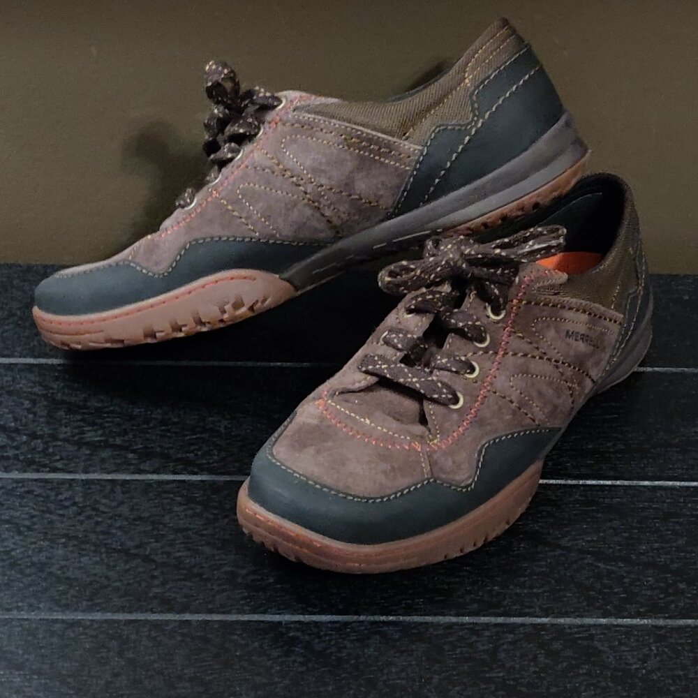 Merrell Women's Espresso Suede Albany Lace Performance Shoe SIZE US 8